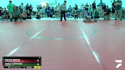 84 lbs Round 2 (8 Team) - Colton Brown, U2 Upstate Uprising Red vs Marco Costanzo, Force WC