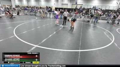 190 lbs Cons. Round 2 - Hannah Munoz, Warrior Trained Wrestling vs Juliana LeFort, Best Trained Wrestling