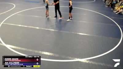 105-116 lbs Round 1 - Averie Adams, Wrestling Brotherhood vs Ava Gallmeier, Forest Lake Wrestling Club