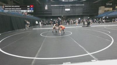 110 lbs 1st Place Match - Kristen DeLarosa, Murray State vs Addysin Mollendor, Colby Community College