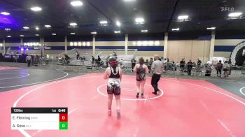 130 lbs Consi Of 16 #1 - Emma Fleming, Great Oak HS vs Ava Sosa, Hillcrest