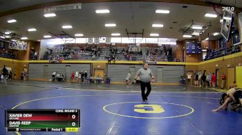 132 lbs Cons. Round 3 - Xavier Dew, Skyline vs David Reep, Hunter