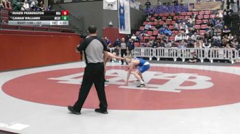 157 lbs Semifinal - Ruger Pennington, Montgomery Bell Academy vs Cainan Williams, McCallie School