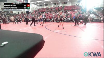 70-74 lbs Rr Rnd 1 - Emeree Calkins, Pawhuska Elks Takedown vs Jentri Patterson, Perkins