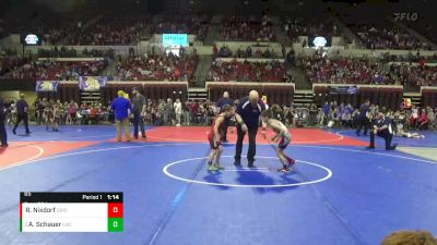 65 lbs Champ. Round 2 - Aidric Schauer, Lockwood Wrestling Club vs Ryker Nixdorf, Glasgow Wrestling Club