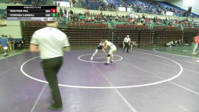 144 lbs 3rd Place - Brayden Hill, Broome vs Stephen Carroll, Aynor