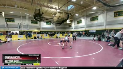 140 lbs Quarterfinal - Conrad Kopari, Dickinson Wrestling Club vs Domnick Subia, Spearfish Youth Wrestling