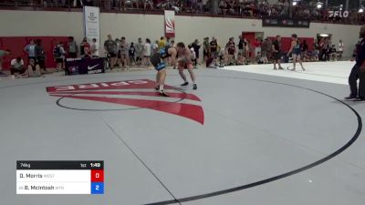 74 kg Round Of 64 - Dakota Morris, West Point Wrestling Club vs Brett McIntosh, Wyoming Wrestling Reg Training Ctr