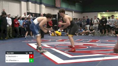 285 lbs Semifinal - Dean Bechtold, PA vs Mark Effendian, PA