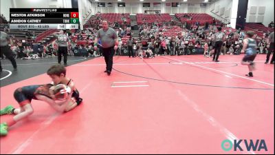 43 lbs Round Of 16 - Weston Atkinson, Honey Badgers Wrestling Club vs Ashdon Cathey, Tonkawa Takedown Club