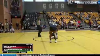 174 lbs Cons. Semi - Stephon Halliburton, Queens vs Shylik Scriven, UNC Pembroke