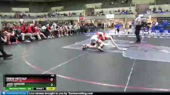 126 lbs Quarterfinals (8 Team) - Drew Metcalf, North Scott vs Jake Hanson, Hersey