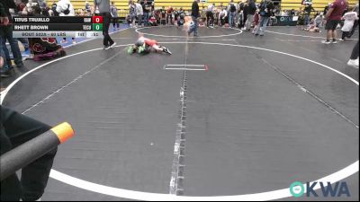 60 lbs Round Of 16 - Titus Trujillo, Raw Wrestling Club vs Rhett Brown, Tecumseh Youth Wrestling
