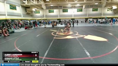 91 lbs Round 3 - Aubrey Sorenson, Watford City Wolves vs Morgan Little, Spearfish Youth Wrestling