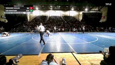 Boys 138 M2B 1st Place Match - Benjamin Kohler, Wasatch - Boys vs Joe Whitford, Westlake - Boys