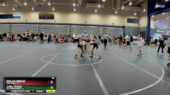 76 lbs Round 7 (8 Team) - Cael Faulk, FCA Hurricanes vs Nolan Berasi, Full Circle