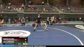 42 lbs Cons. Round 2 - Weston Olvera, Sanderson Wrestling Academy vs Cruz Sorenson, North Sevier Wolf Pack