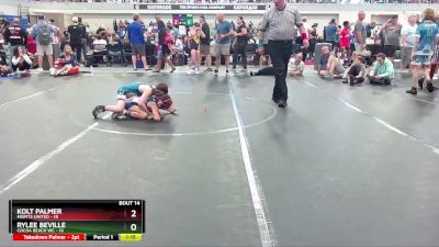 72 lbs Round 5 (6 Team) - Kolt Palmer, Misfits United vs Rylee Beville, Cocoa Beach WC