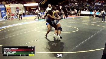 130 Class 2 lbs Champ. Round 1 - Ayamba Abunaw, North Point vs Da`Neya West, William Chrisman