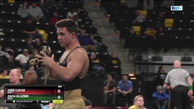 197 lbs Quarterfinal - Zach Glazier, Iowa vs Jake Lucas, Navy