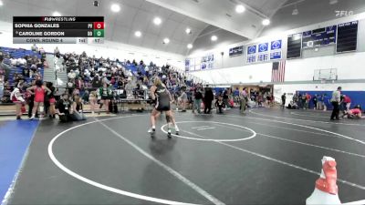 140 lbs Cons. Round 4 - Caroline Gordon, Del Oro vs Sophia Gonzales, Pioneer Valley