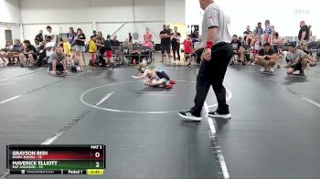 52 lbs Semifinal - Grayson Bish, Ragin` Raisins vs Maverick Elliott, Mat Assassins