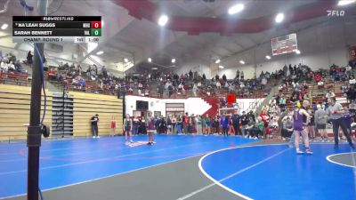 100 lbs Champ. Round 1 - Na`Leah Suggs, Mishawaka High School vs Sarah Bennett, Valparaiso