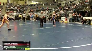 100 lbs Cons. Round 2 - Slate Claussen, Ubasa Wrestling Academy vs Sampson Norberg, Harrisburg Youth Wrestling