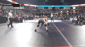 126 lbs Consi Of 16 #1 - Jake Simmons, Oakdale (SJ) vs Brandon Bruns, Christopher (CC)