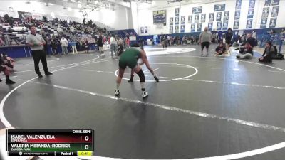 105 lbs Cons. Semi - Isabel Valenzuela, Esperanza vs Valeria Miranda-Rodriguez, Canoga Park