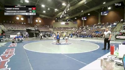 2A 106 lbs Champ. Round 1 - Cristopher Gutierrez, Beaver vs Emmet Byrnes, Duchesne
