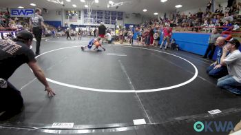 46 lbs Quarterfinal - Logan Snyder, Hennessey Takedown Club vs Jaxen Henderson, Beggs Youth Wrestling Program