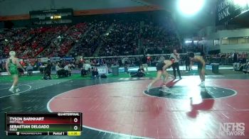 5A 145 lbs Quarterfinal - Tyson Barnhart, Post Falls vs Sebastian Delgado, Eagle