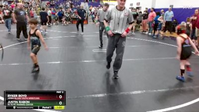 56 lbs Semifinal - Justin Rabon, KC Elite Training Center vs Ryker Boyd, James Island Youth Wrestling