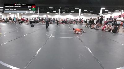 76 lbs Round 5 (6 Team) - Evan Bender, Mat Warriors vs Christian Cuellar, Capital City WC