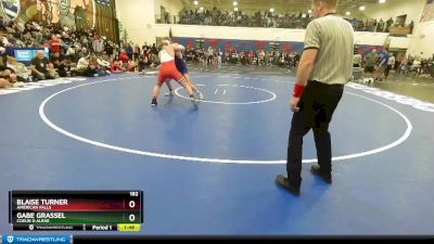 182 lbs Semifinal - Blaise Turner, American Falls vs Gabe Grassel, Coeur D Alene