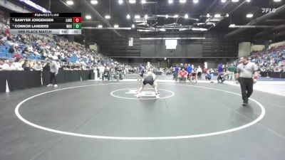 132 lbs 3rd Place Match - Connor Landers, Wichita-Bishop Carrol vs Sawyer Jorgensen, Lansing HS