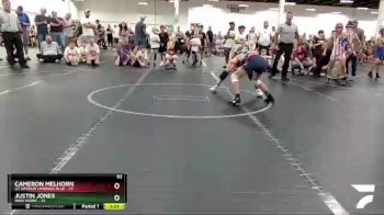 92 lbs Round 1 (4 Team) - Cameron Melhorn, U2 Upstate Uprising Blue vs Justin Jones, Iron Horse