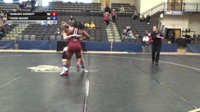 180 lbs 3rd Place Match - Samaria Barnett, Texas Woman`s University vs Paige Maher, Simon Fraser University