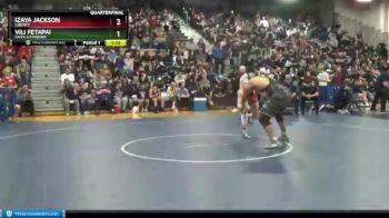 285 lbs Quarterfinal - Izaya Jackson, Liberty vs Vili Fetapai, Faith Lutheran