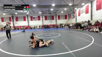 120 lbs Champ. Round 1 - Haydin Randall, Lewiston vs Charizma Fries, Kuna