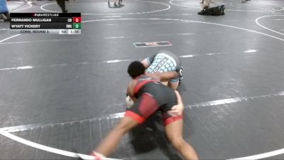 138 lbs Cons. Round 2 - Wyatt Vickery, Roundtree Wreslting Academy vs Fernando Mulligan, Compound Wrestling