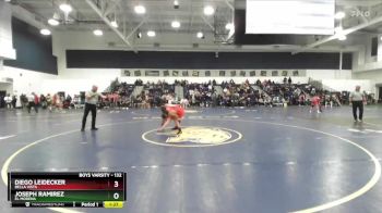 132 lbs Quarterfinal - Joseph Ramirez, El Modena vs Diego Leidecker, Bella Vista