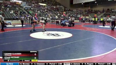 6A 120 lbs Semifinal - Ethan Mccrary, Heritage vs Cooper Claussen, Springdale