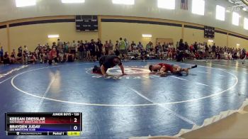 120 lbs Cons. Round 4 - Keegan Dresslar, Southport Wrestling Club vs Brayden Juday, Leo Wrestling Club