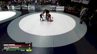 85+ Round 2 - Jayce Powers, Coachella Valley Wrestling Club vs Adolfo Dominguez, California