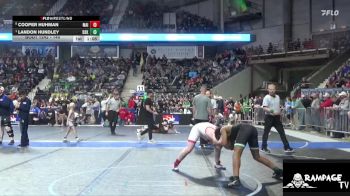 140 lbs Quarterfinal - Landon Hundley, De Soto Kids vs Cooper Huhman, Maize