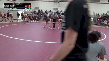 97-104 lbs 1st Place Match - Kaylin Klimek, Mount Vernon Girls vs Samantha Kraft, West Delaware Girls