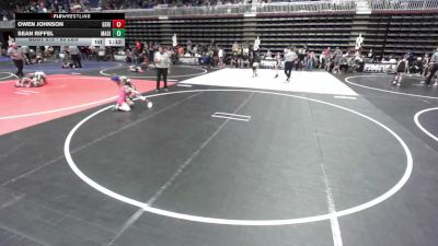 65 lbs Quarterfinal - Owen Johnson, Gering WC vs Sean Riffel, Magic City Wrestling Club