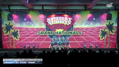 University All Stars - Surge [2026 L1 Youth - D2 - Small - A Day 3] 2026 Spirit Sports Grand Nationals